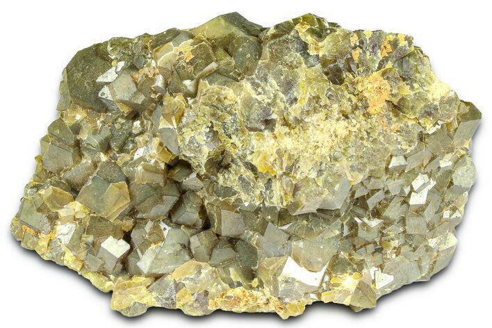 Olive Topazolite Garnet Cluster - Quartzite Mountain, Arizona #363661